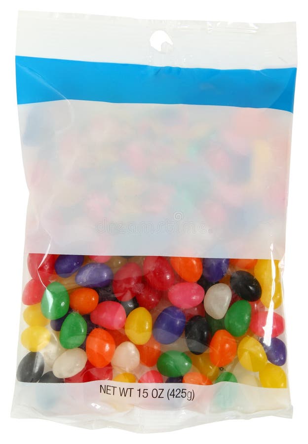 Bag of Jelly Beans stock image. Image of label, blank 17553585