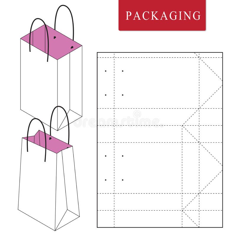 Bag Packaging Template for Wearing Stock Vector - Illustration of ...