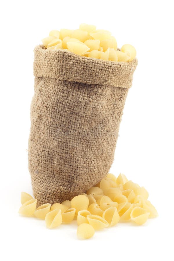 Bag of pasta stock image. Image of shell, shapes, macro 14556391