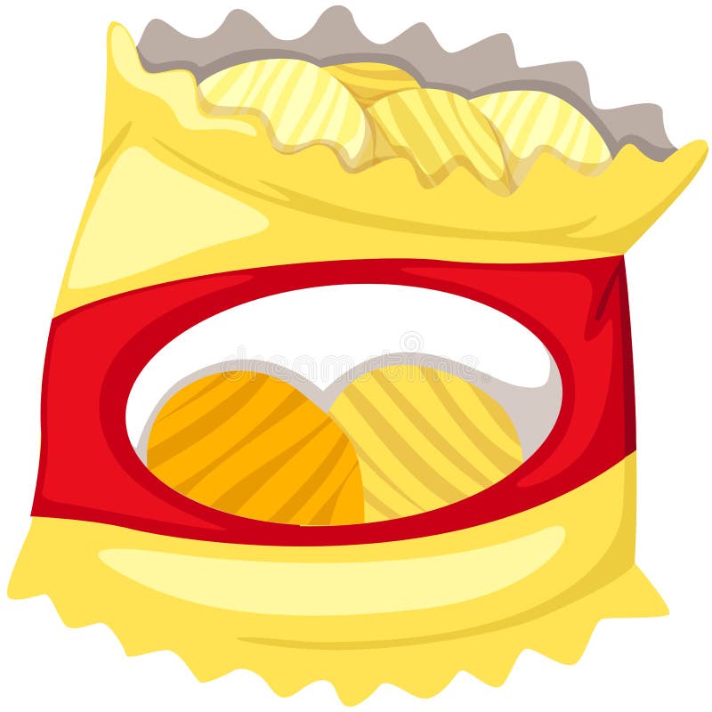 Potato Chip Bag Clipart Hd PNG, Food Packaging Potato Chips Decorative Bag,  Food Packaging Bag, Hand Draw, Vector PNG Image For Free Download
