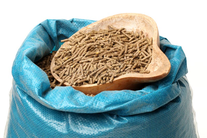 Bag of rabbit feed stock photo. Image of meal, equestrian 33235968