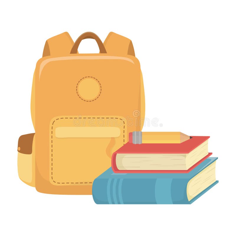 Bag and Supplies of School Design Stock Vector Illustration of