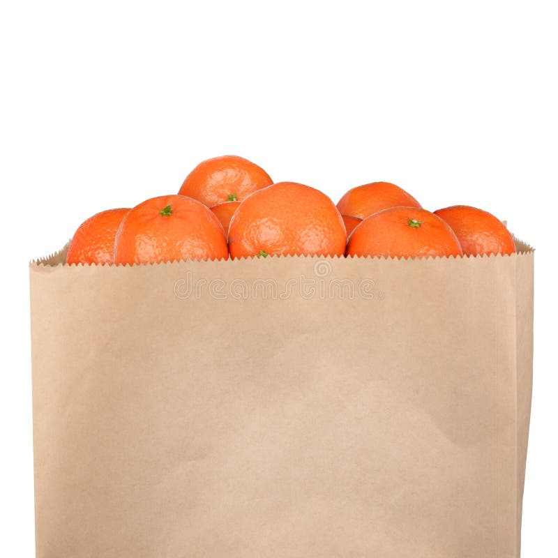 Tangerine in bag stock image. Image of paper, recipe, gift 203831