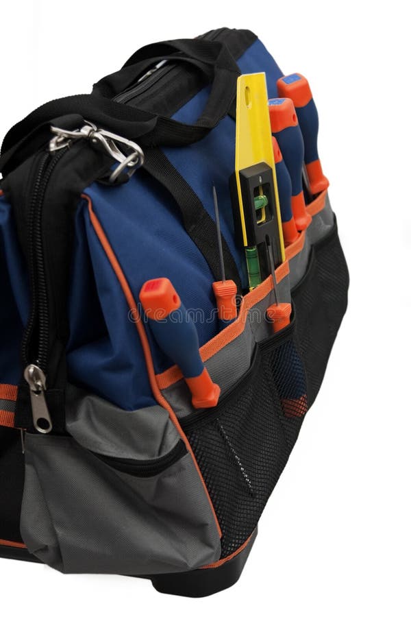 Bag with tools stock image. Image of screwdriver, improvement 9609875