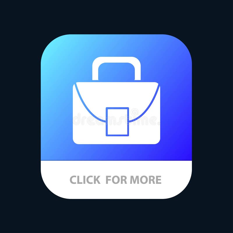 Bag, Worker, Logistic, Global Mobile App Button. Android and IOS Glyph Version vector illustration