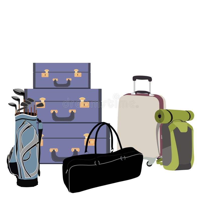 Bagagem do aeroporto ilustração stock Bagagem do aeroporto ilustração stock