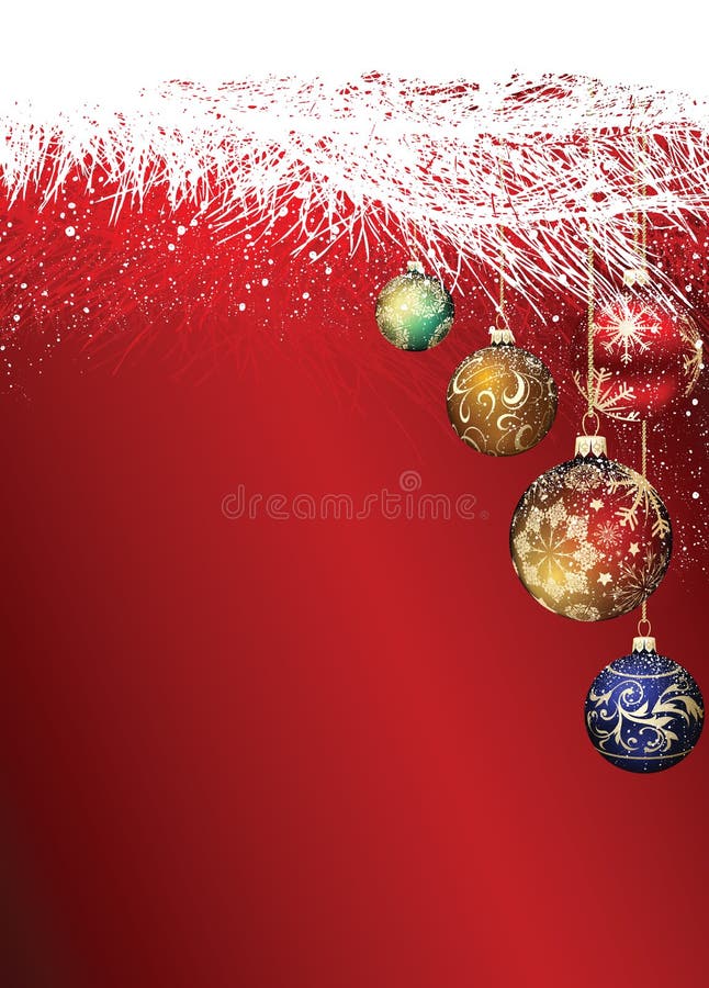 Bagattelle di natale in albero illustrazione vettoriale Bagattelle di natale in albero illustrazione vettoriale