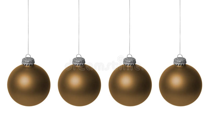 Bagattelle di natale dell'oro fotografia stock libera da diritti Bagattelle di natale dell'oro fotografia stock libera da diritti