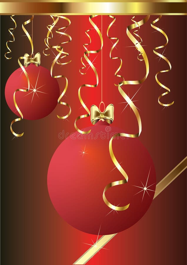 Bagattelle rosse di natale illustrazione di stock