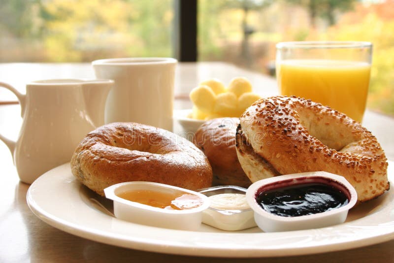 Bagel Breakfast royalty free stock photography