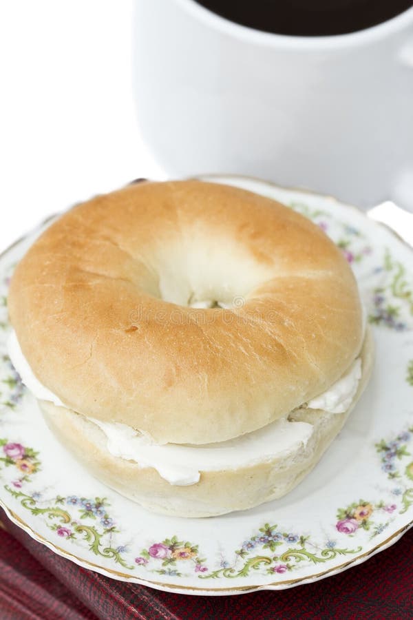 Bagel stock photo. Image of cream, lunch, cheese, plain 345156