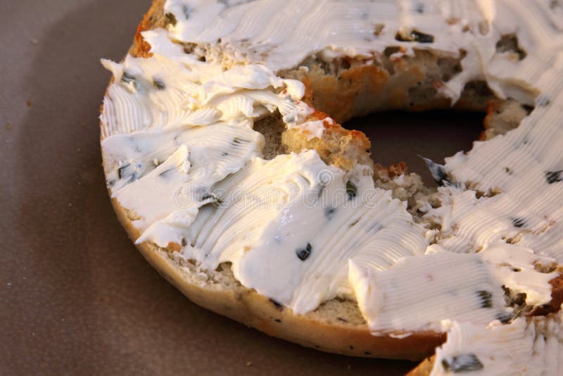 Bagel and Cream Cheese with Herbs