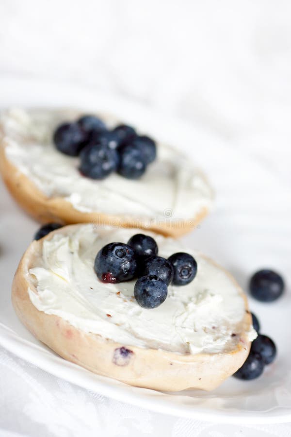 Bagelfrühstück stockbild Bagelfrühstück stockbild