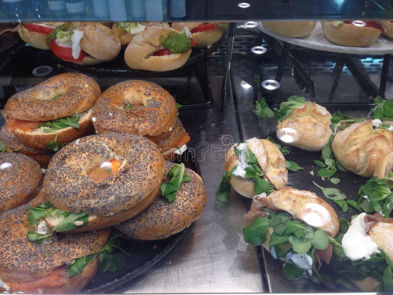 Bagels and more stock photo. Image of food, snack, seeds 45478864