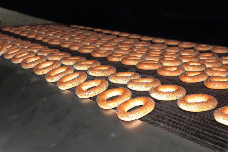 Bagels vermeils du four. photos stock Bagels vermeils du four. photos stock