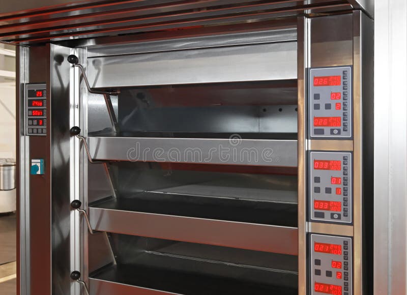 Multy level bakery oven in food factory. Multy level bakery oven in food factory
