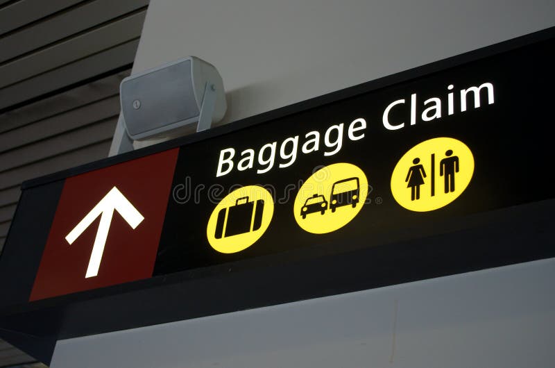 Baggage claim sign stock image. Image of sign, terminal 25566555