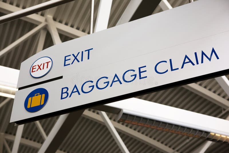 Baggage Claim & Exit Sign Stock Image Image of claim, luggage 3370233