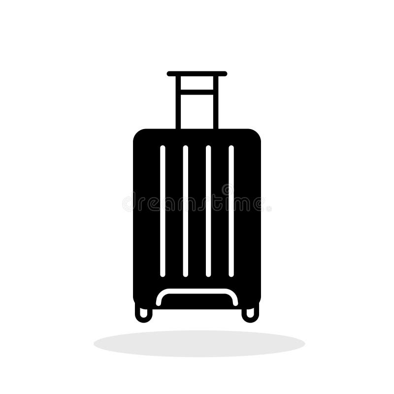 Baggage Icon. Vector Luggage Black Icon. Travel Concept Stock Vector