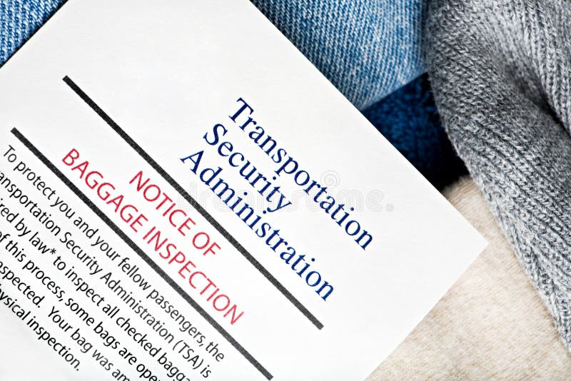 Baggage inspection notice stock image. Image of inspected 7210807
