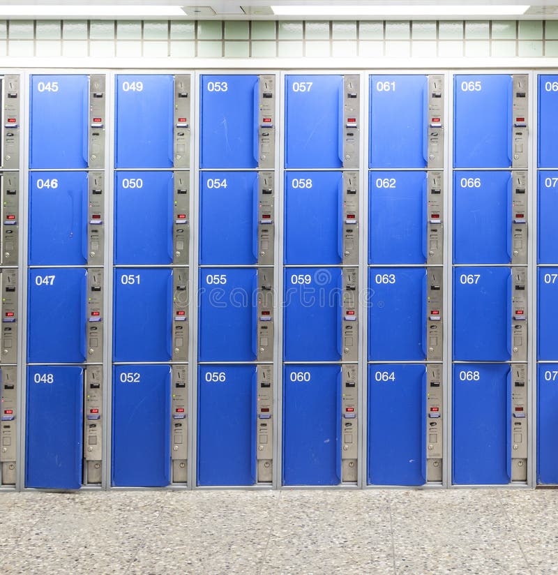 Baggage Lockers in the Station Concourse Stock Photo Image of safe