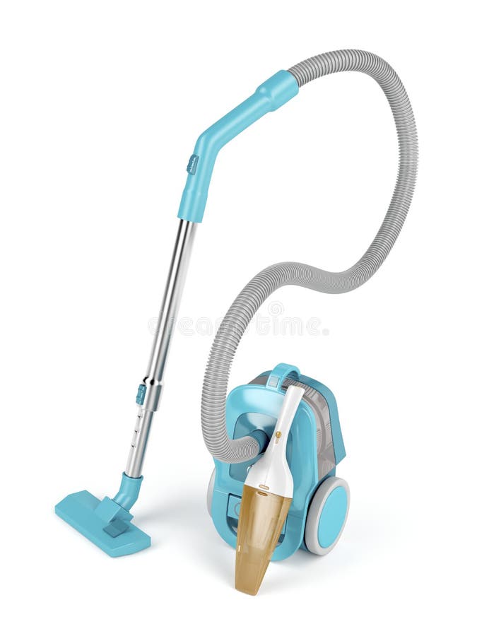 Handheld Vacuum Cleaner or Mini Washer Flat Cartoon Vector Illustration