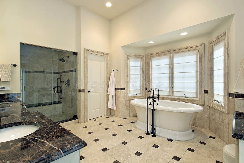 Bagno matrice con la grande vasca immagine stock Bagno matrice con la grande vasca immagine stock