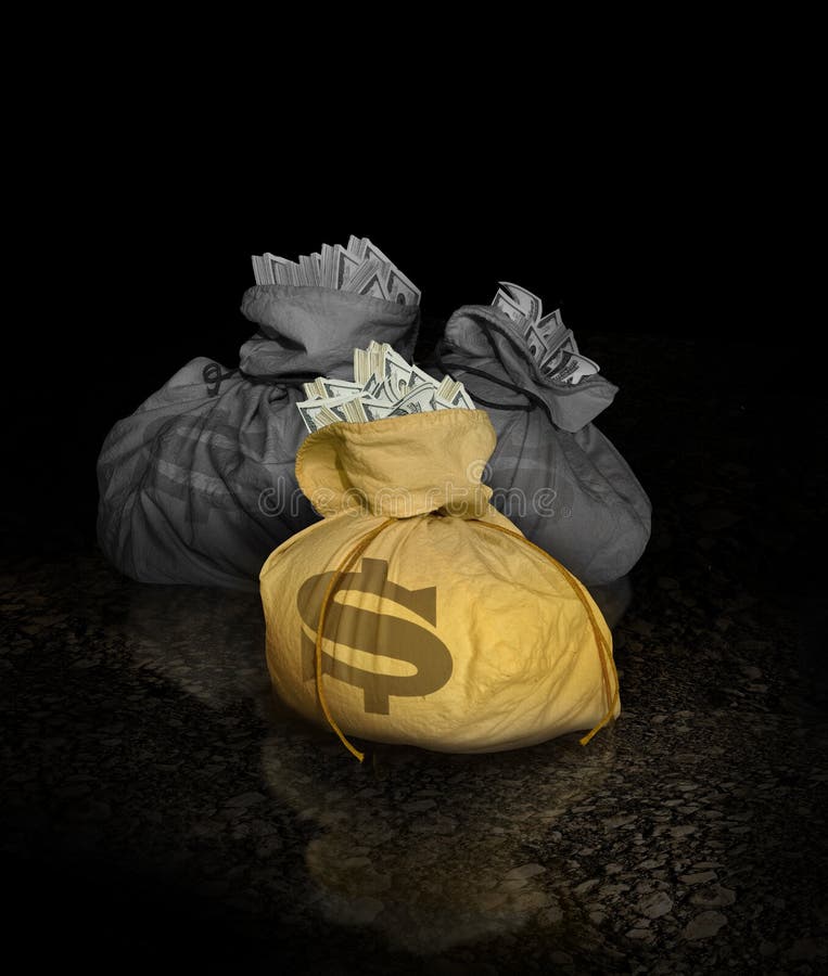 Bundles of Different Denomination Dollar Bills Stock Photo Image of