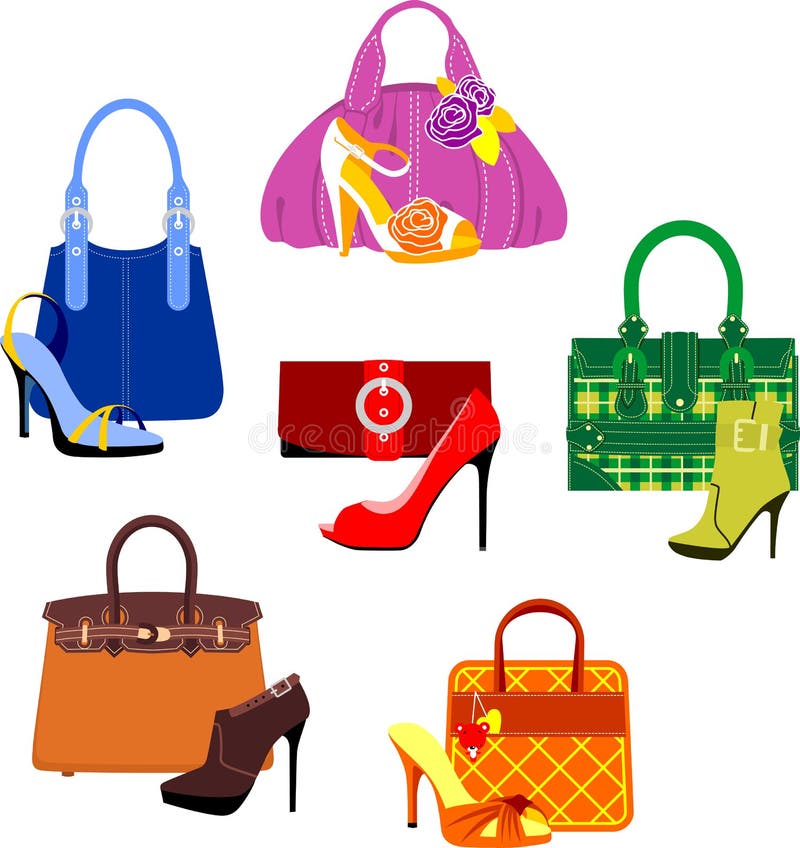 Bags and Shoes stock vector. Illustration of beautiful - 29154497