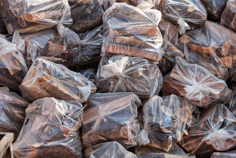 Bags of wood stock image. Image of safe, chopped, outdoor 163856021