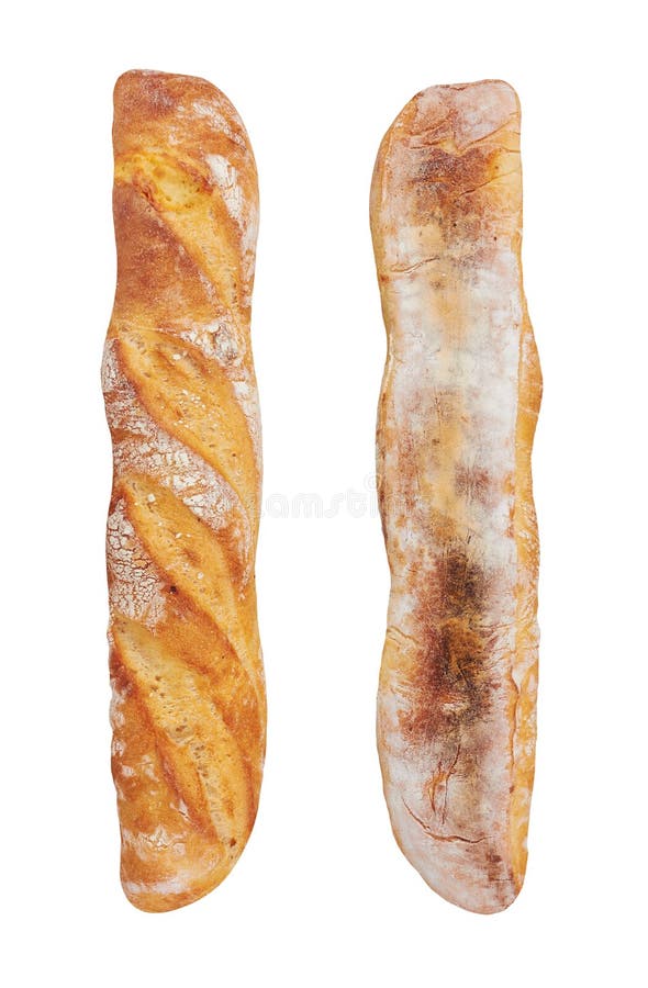 Baguette isolated on white