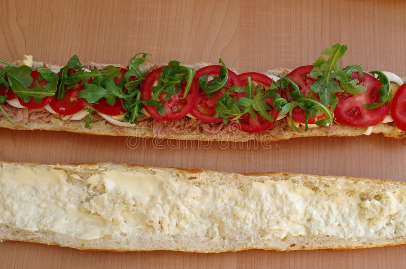 Baguette sandwich stock photo. Image of fast, freshness 79658032
