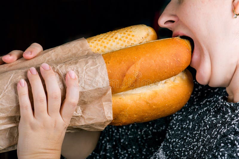 Baguette łasowanie fotografia royalty free Baguette łasowanie fotografia royalty free