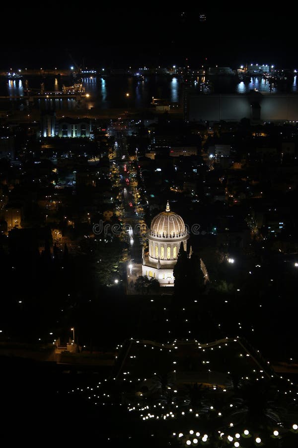 Giardini Bahá'í a Haifa, Israele immagine stock libera da diritti