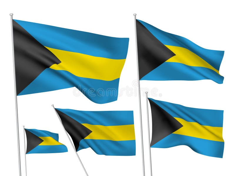 Bahamas vector flags