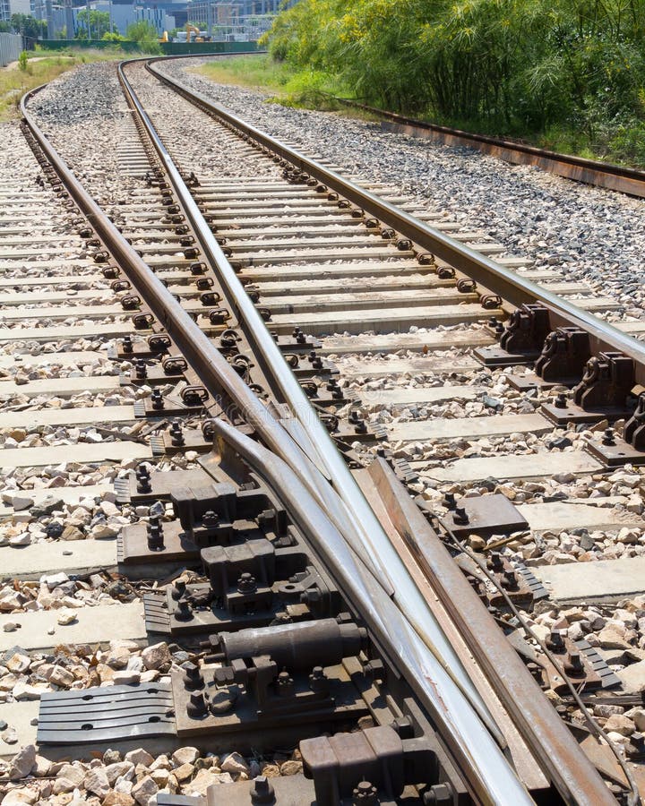 Bahnstreckeschalternahaufnahme von oben lizenzfreies stockbild Bahnstreckeschalternahaufnahme von oben lizenzfreies stockbild