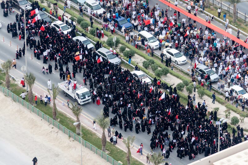Bahrain-Proteste und -aufstieg im März 2011 während des arabischen Frühlinges
