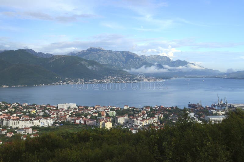 Bahía de Boka Kotorska fotos de archivo libres de regalías