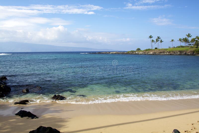 Bahía de Kapalua escénica fotografía de archivo Bahía de Kapalua escénica fotografía de archivo