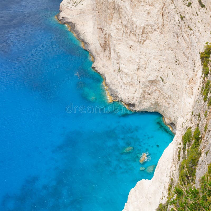 Baia Del Naufragio, Zacinto, Grecia Immagine Stock Immagine di