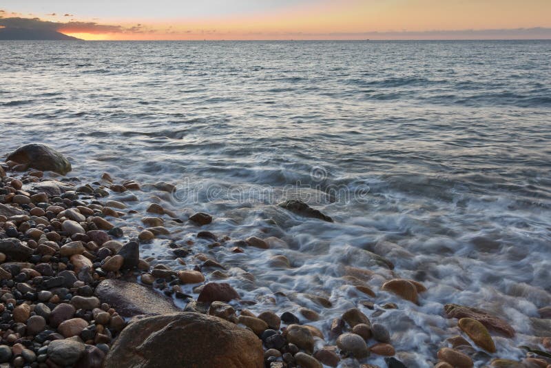 Baia di Banderas al tramonto fotografia stock libera da diritti Baia di Banderas al tramonto fotografia stock libera da diritti