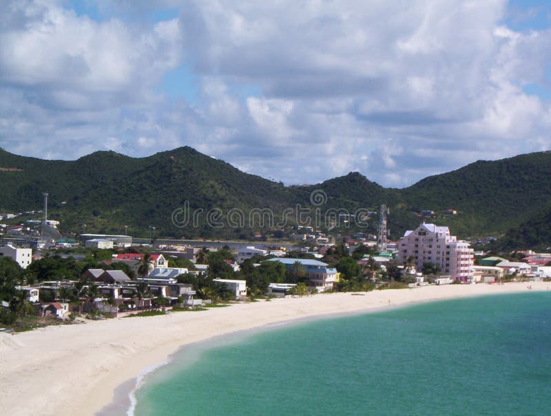Baia in st Maarten immagini stock Baia in st Maarten immagini stock
