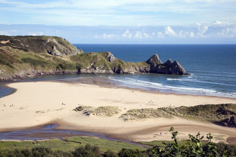 Baie de trois falaises, Pays de Galles images stock Baie de trois falaises, Pays de Galles images stock