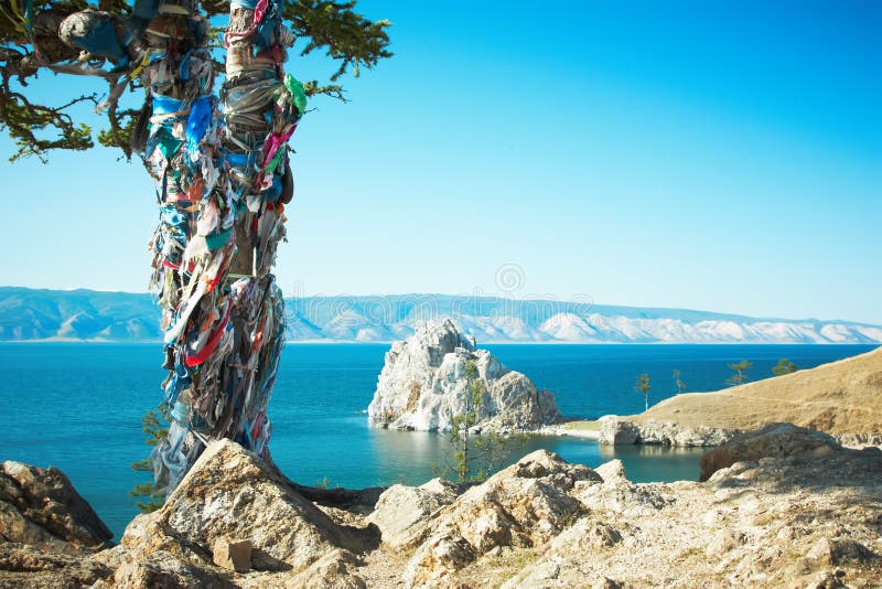 Baikal burhan βουνό λιμνών στοκ εικόνες