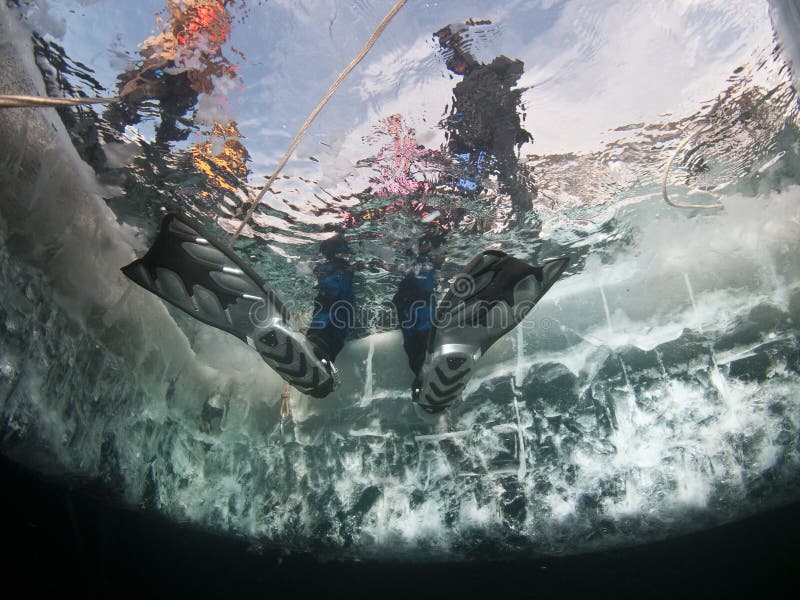 Baikal ice diver