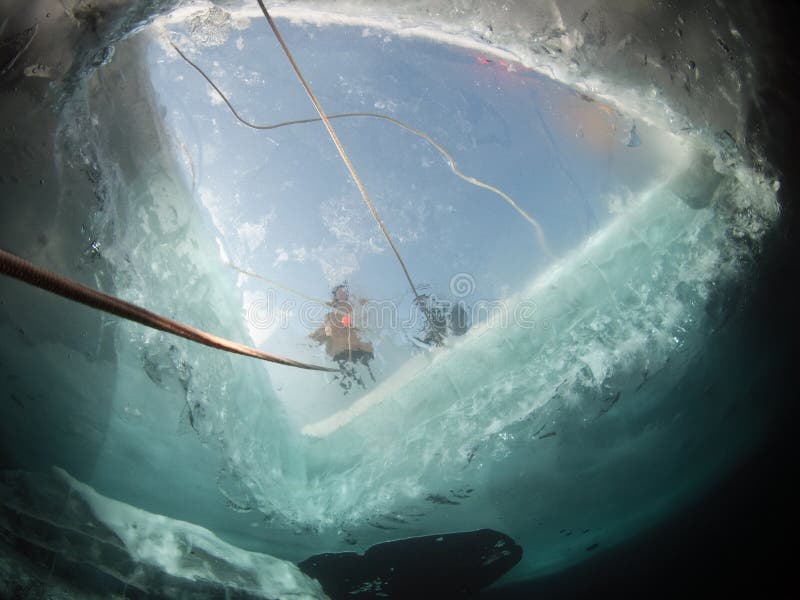 Baikal ice diving