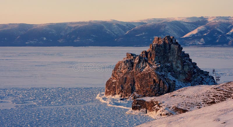 Baikal χειμώνας λιμνών στοκ φωτογραφίες με δικαίωμα ελεύθερης χρήσης