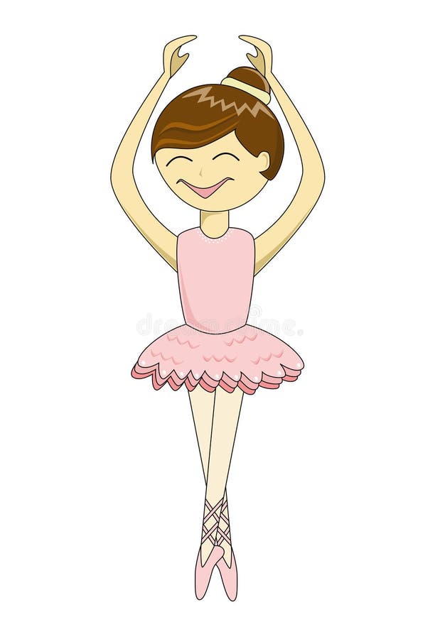 Bailarina bonito dos desenhos animados ilustração do vetor Bailarina bonito dos desenhos animados ilustração do vetor