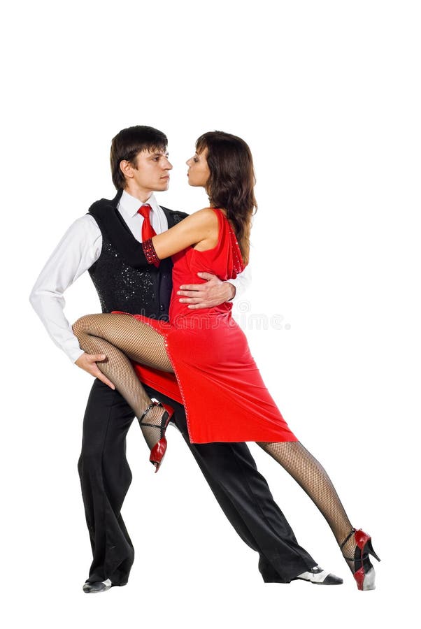 Bailarines del tango en la acción fotografía de archivo Bailarines del tango en la acción fotografía de archivo