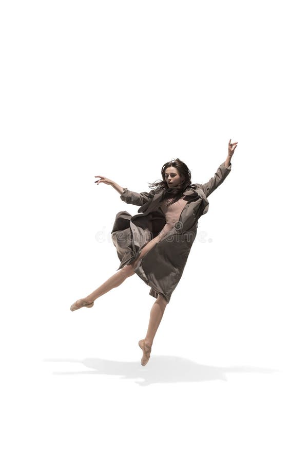 Bailarín de ballet de sexo femenino joven delgado hermoso del estilo contemporáneo del jazz moderno imagen de archivo libre de regalías Bailarín de ballet de sexo femenino joven delgado hermoso del estilo contemporáneo del jazz moderno imagen de archivo libre de regalías